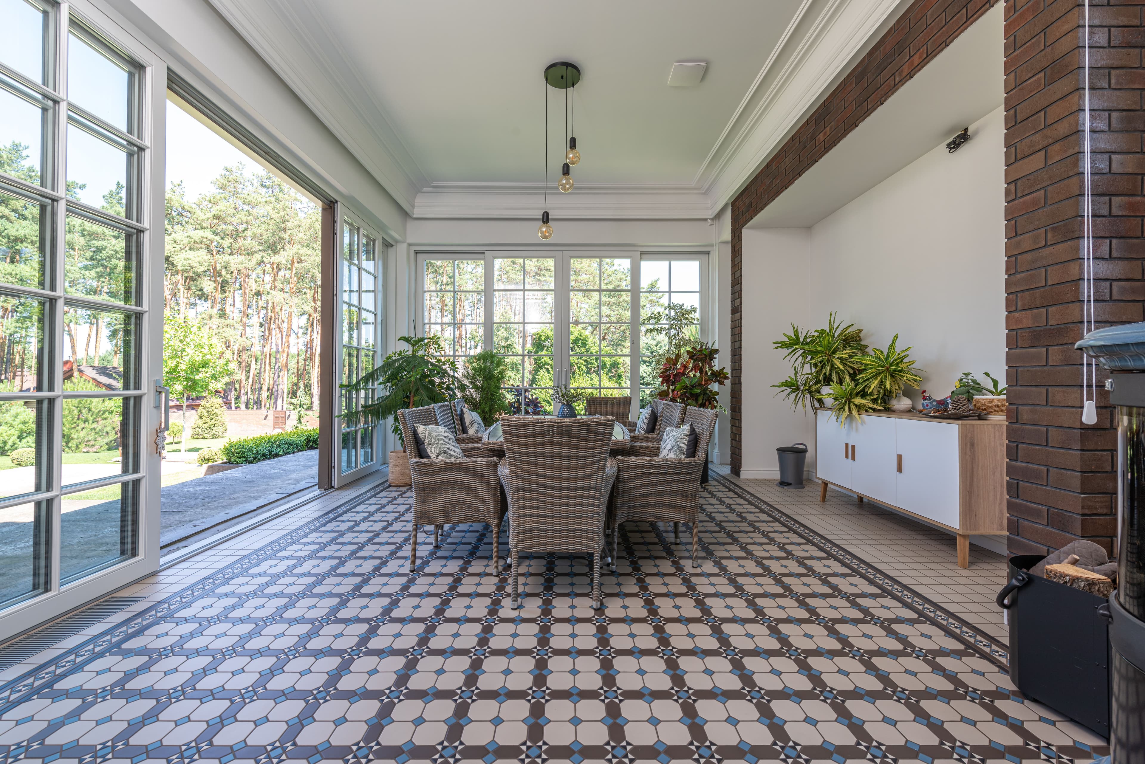 tile floor fabric and surface